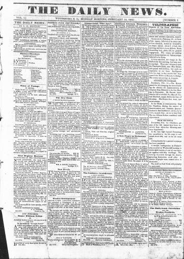 Historical Newspapers of South Carolina